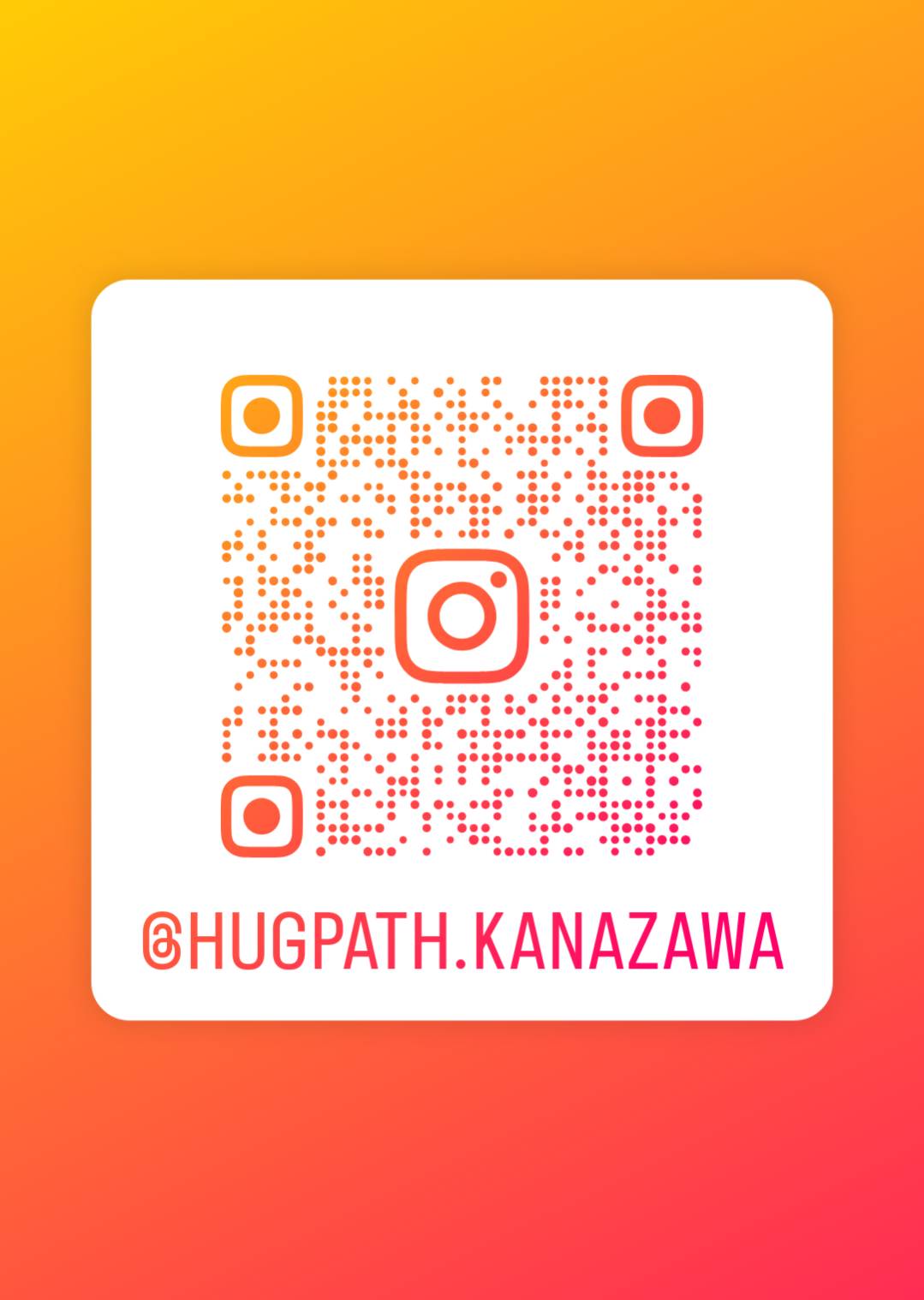 Instagram QRコード @hugpath.kanazawa